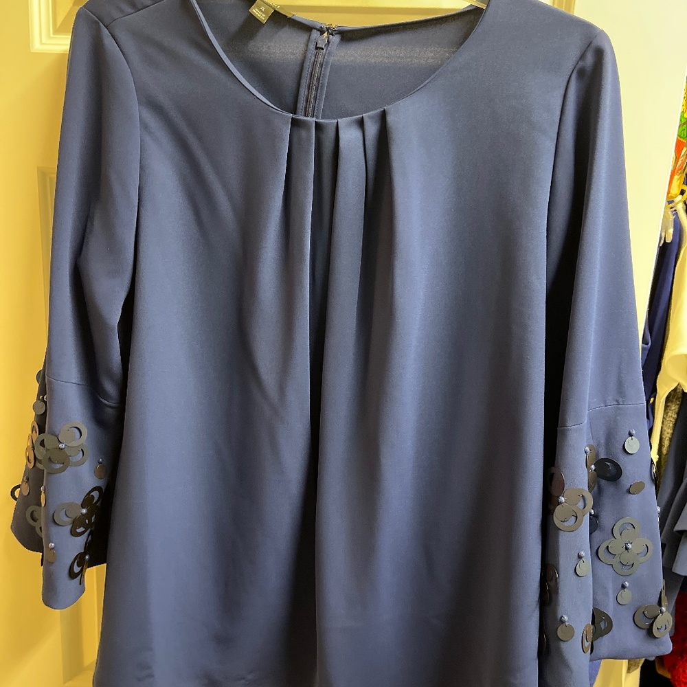 Blue dressy blouse